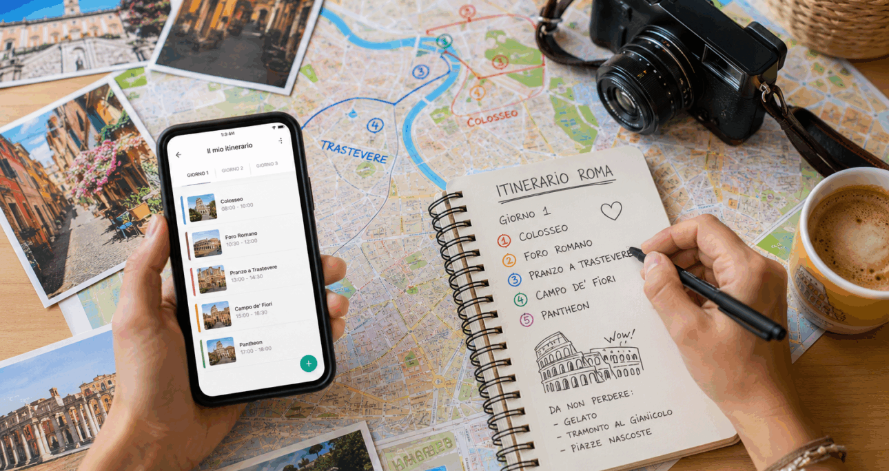 Pianificazione viaggi: come trasformare 100 idee salvate in un itinerario organizzato